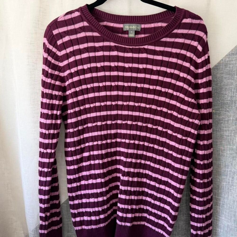 Style-co Women's Purple and Pink Jumper